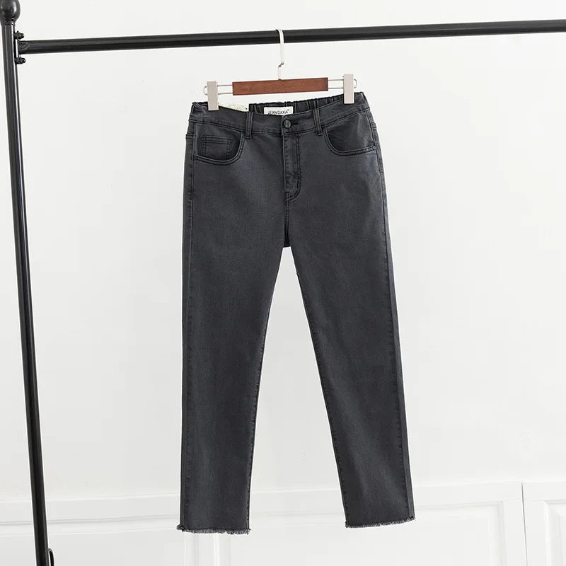 Новые весенние женские джинсы больших размеров большие объемы и дополнительная