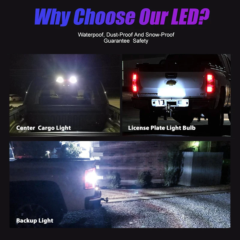 

For DODGE RAM 1500/2500/3500 LED Reverse Backup High Mount Cargo License Plate Light Xenon White Super Bright Canbus Error Free