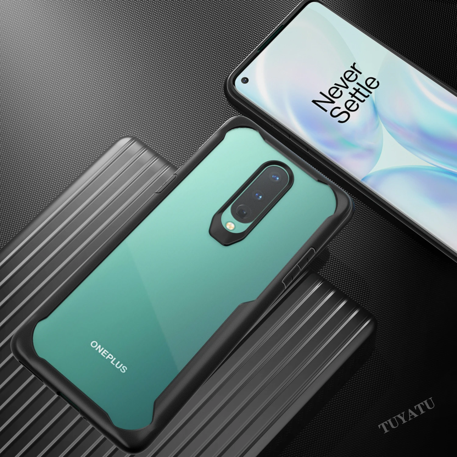 

for oneplus 8 pro Transparent Cover Luxury Silicone Hard Acrylic Back Shockproof Armor Case