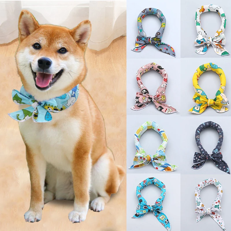 

Summer Pet Cooling Ice Scarf Cool Ice Towel Heatstroke Dog Cats Ice Scarf Collar Adjustable Cooling Cat Collar Bib Dog Supplies