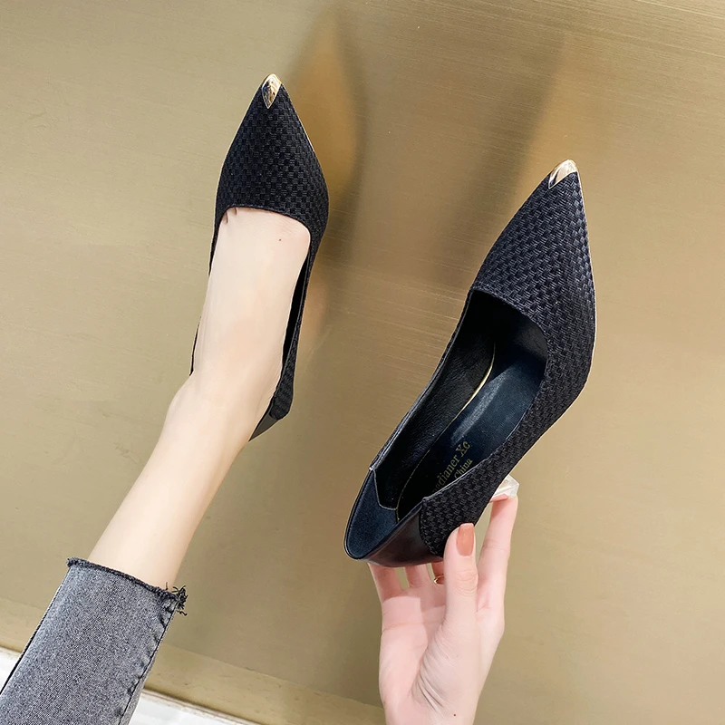 

Туфли женские на высоком каблуке-шпильке, с острым носком