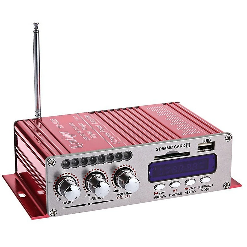 Kentiger Hy-502S 2Ch Bluetooth Hi-Fi супер выход баса мощный стереоусилитель с пультом