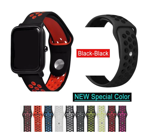 Силиконовый ремешок для наручных часов 20 мм Huami Amazfit Bip mijia quartz Forerunner 645 Vivoactive