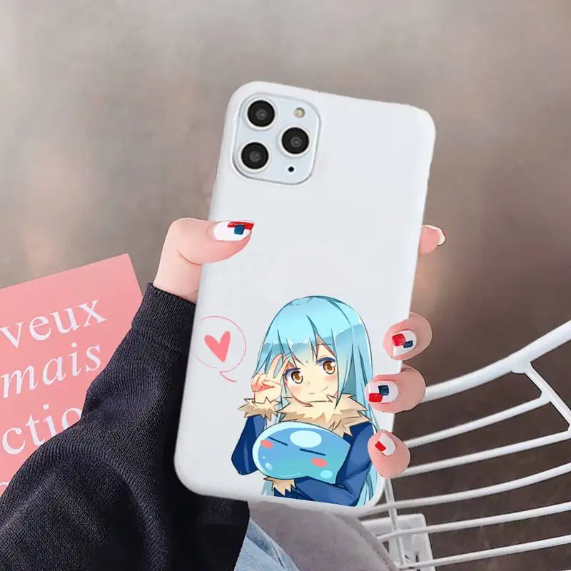 

Rimuru Tempest Phone Case White Candy Color for iPhone 6 7 8 11 12 s mini pro X XS XR MAX Plus
