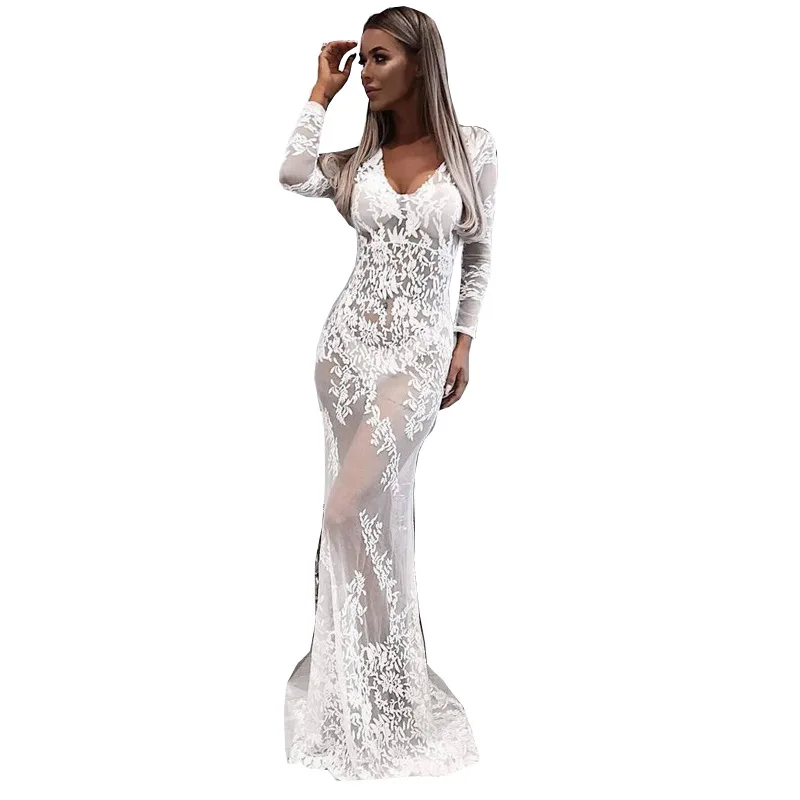 

Flared Tank Sleeves Mermaid Evening Dresses Lace Formal Prom Party Gown Suknie Wieczorowe Backless Robes De Soirée