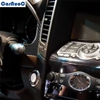 Наклейка из углеродного волокна для Infiniti FX 2009-2013 QX70 2014-2017, Внешняя рамка для автомобильной приборной панели, отделка, наклейка, стильные аксессуары