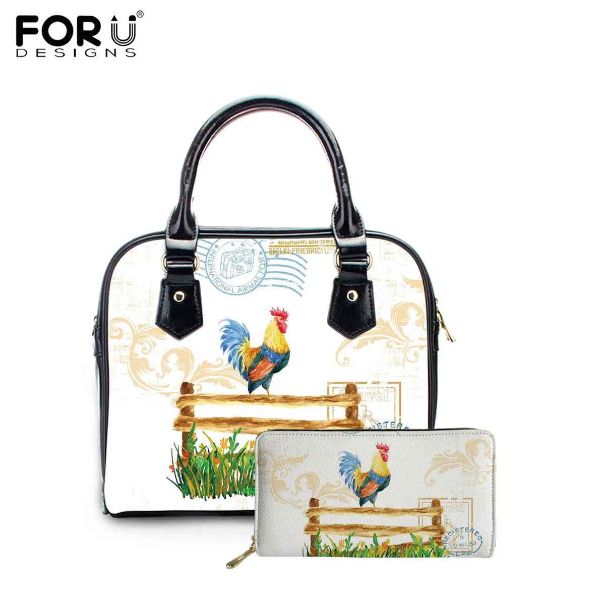 

2 шт./комплект, женские сумки и кошелек из ПУ кожи