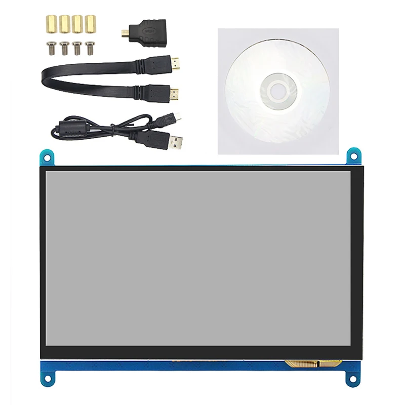 7 дюймов Raspberry Pi 4B/3B+/3B сенсорный экран 16:9 1024*600 800*480 ЖК-Дисплей HDMI | держатель также для портативных ПК Nvidia Jetson Nano