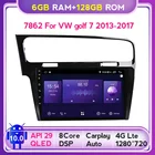 6G + 128G QLED 5G WIFI Android 10 автомобильное радио для VWVolkswagenGolf 7 Автомобильный мультимедийный плеер Восьмиядерный GPS навигация Carplay auto