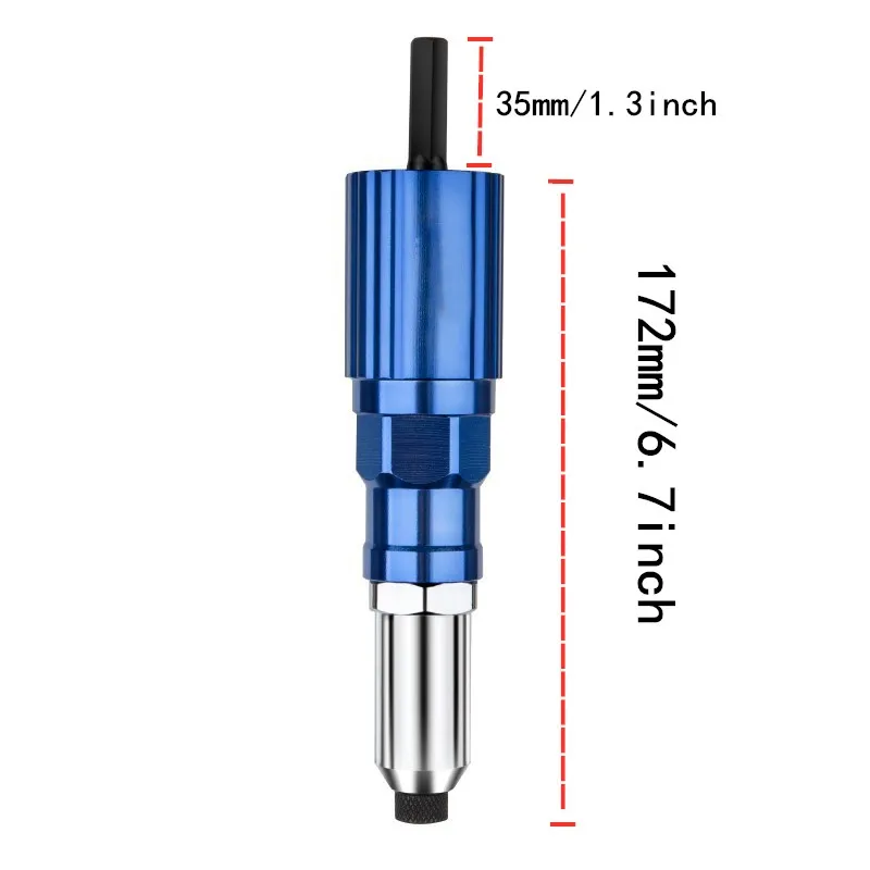 

Upgraded electric rivet gun adapter power tools Alloy steel drill bit A variety of rivet heads can be used Plug-in power tools