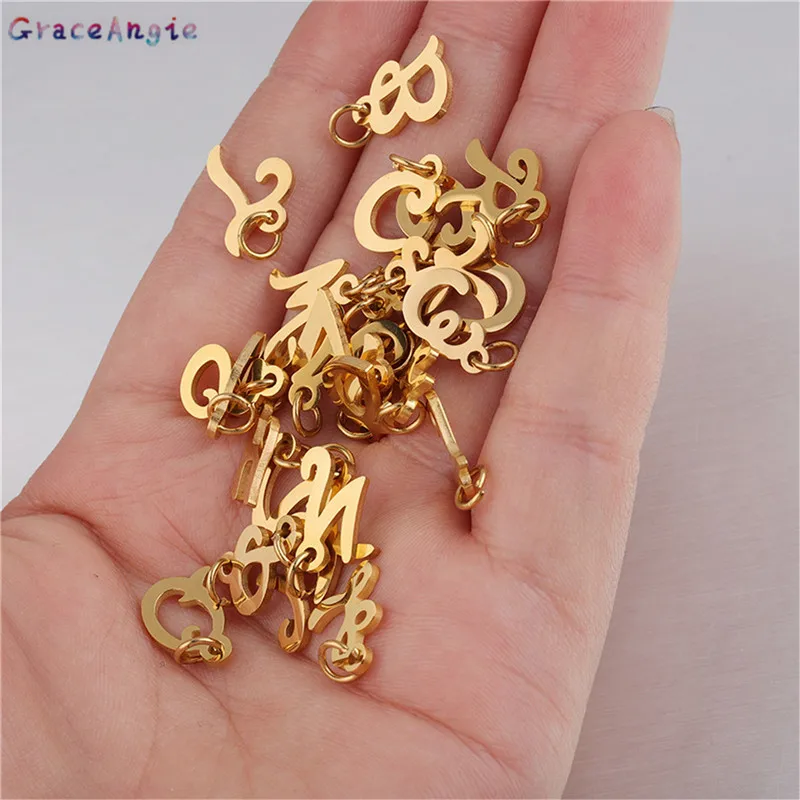 

Микс 26 шт. A-Z буквы алфавита даты цифры кулон из нержавеющей стали золотые подвески серьги ожерелье брелок-браслет пакет подарок