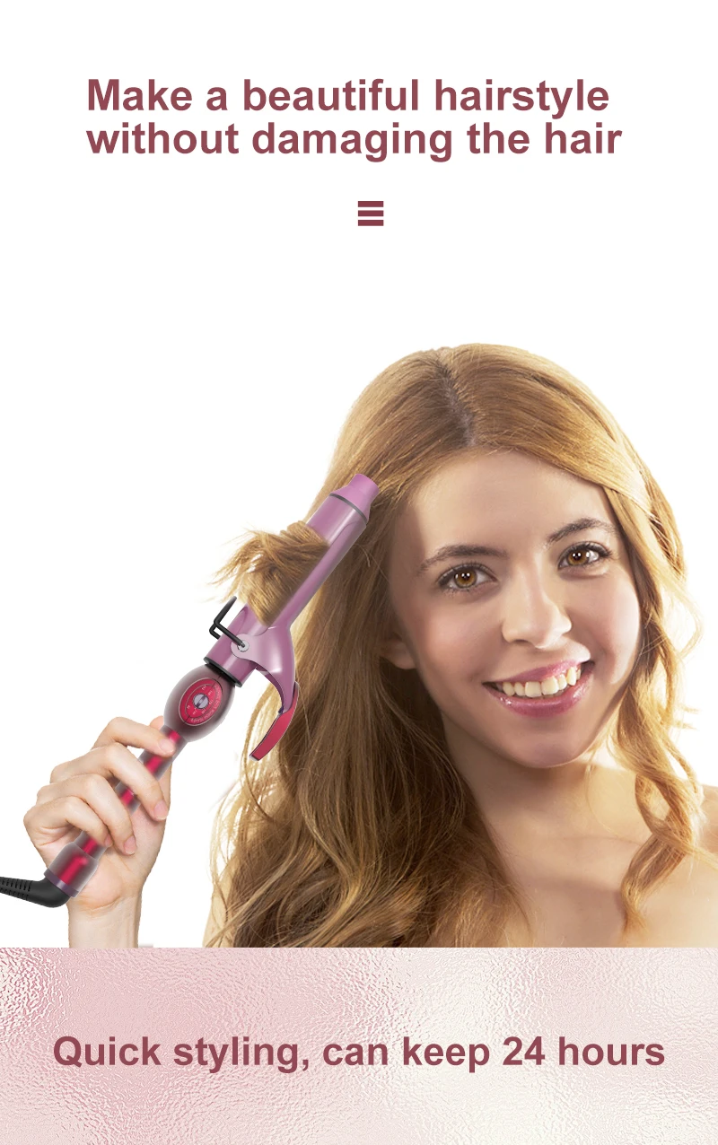 Modelador de Cabelo Temperatura do Cabelo Anlan Manual Aquecimento Rápido Nível 6 Vacilar Curling Ferro Moda Ferramentas Estilo Ptc 60s 5 aquecimento rápido nível 6 temperatura do cabelo