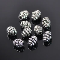 100pcs tibetan silver color metal 6x5mm dot oval shape loose spacer beads lot for jewelry making diy crafts findings