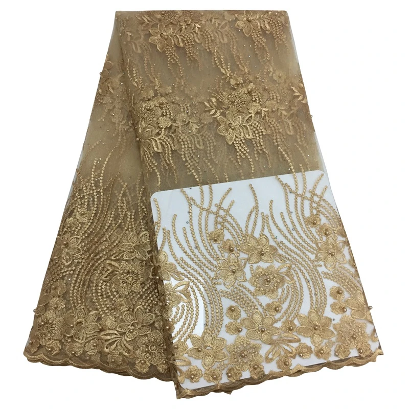 

Новейшая африканская кружевная ткань 2019 с цветочной вышивкой нигерийские швейцарские кружева с бисером высокого качества для свадебного платья