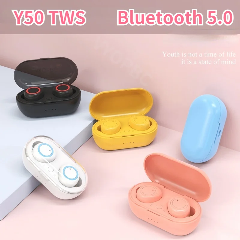 

TWS-наушники Y50 с поддержкой Bluetooth и зарядным футляром