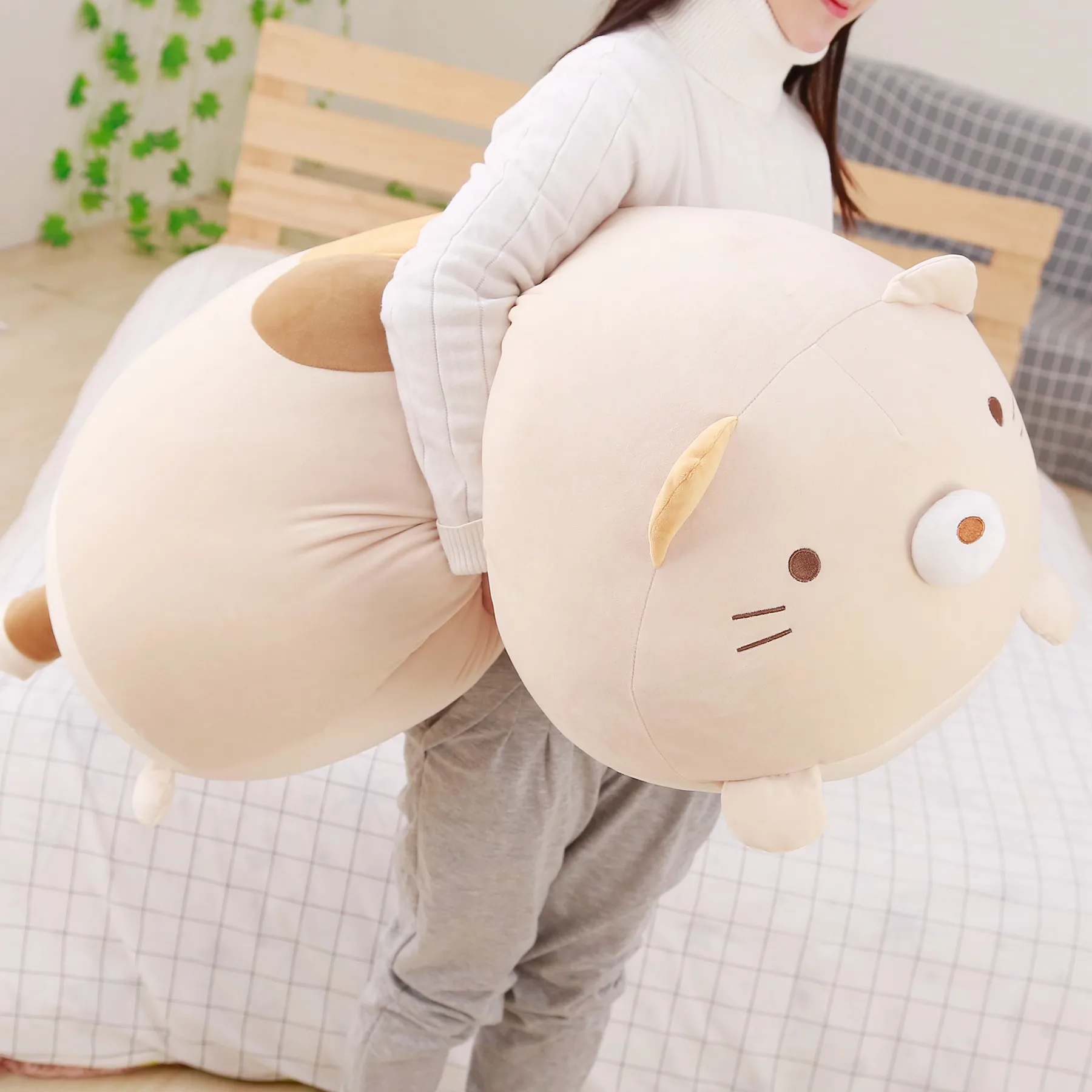 90cm Giant Corner Bio Pillow Japanese Animation Sumikko Gurashi Plush Toy Stuffed Doll Soft Cartoon Children Girl Valentine Gift images - 6