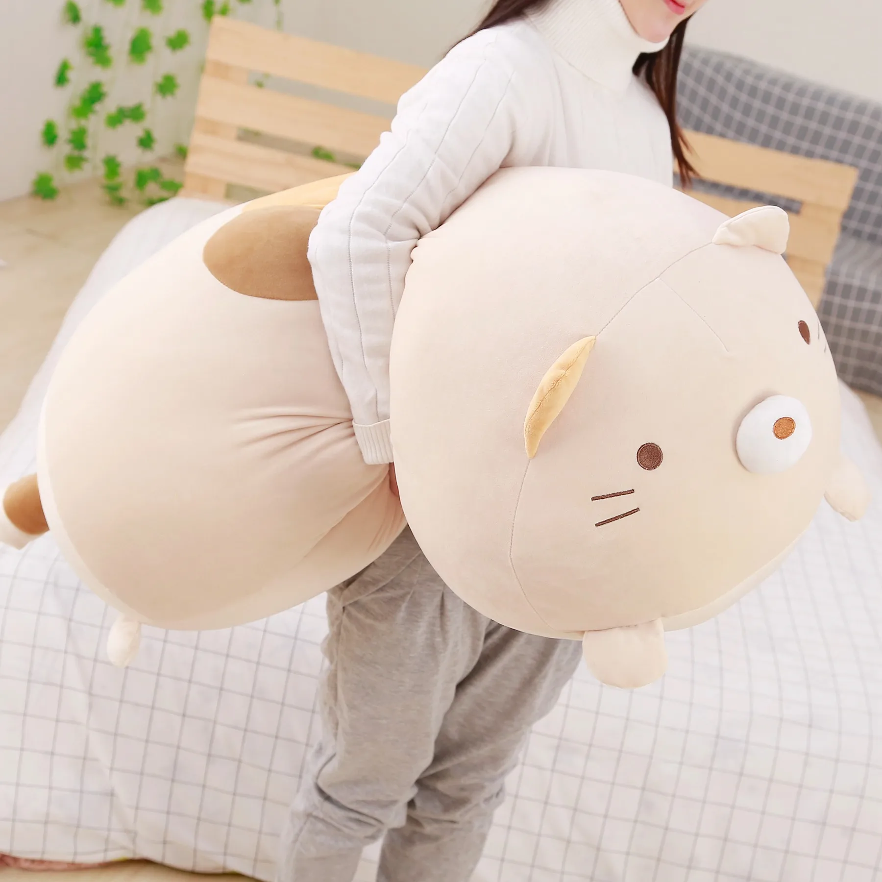Гигантская био-подушка 90 см с уголками плюшевая игрушка в японском анимации