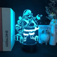 santa claus 3d lamp illusion led night light 7 color change remote table desk lamp christmas decoration gifts for bedroom home
