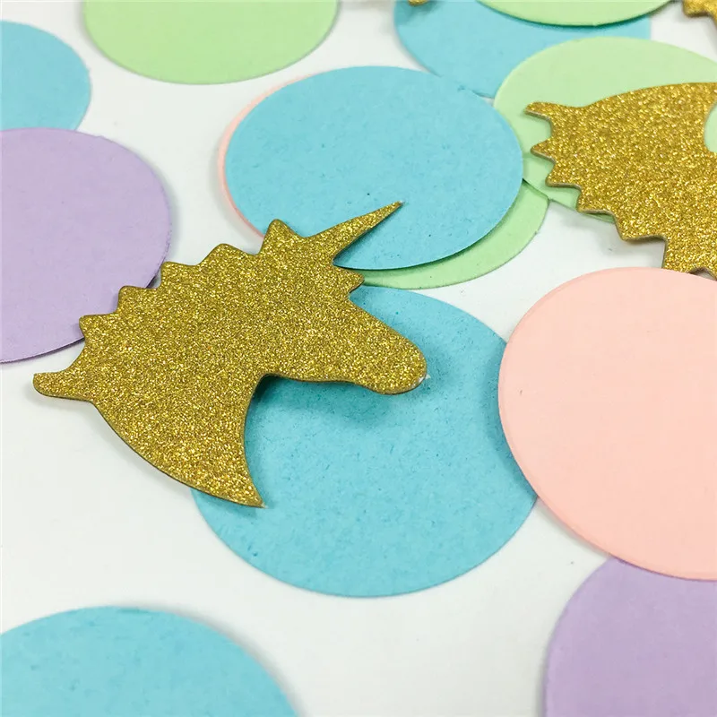 Золотой Единорог конфетти Настольный детский душ вечевечерние НКА Сделай Сам