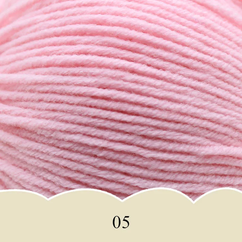 05 1pc 50 г Высокое качество DIY хлопчатобумажная пряжа вязание крючком ручной вязаный свитер хорошая упорная нить - Цвет: 05 1pc