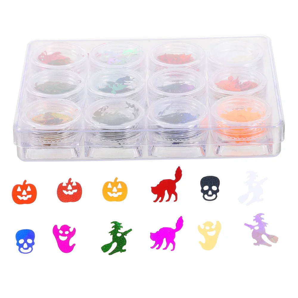 

12 Boxes Nail Art Glitter Sequins Holographic Glitter Nail Confetti