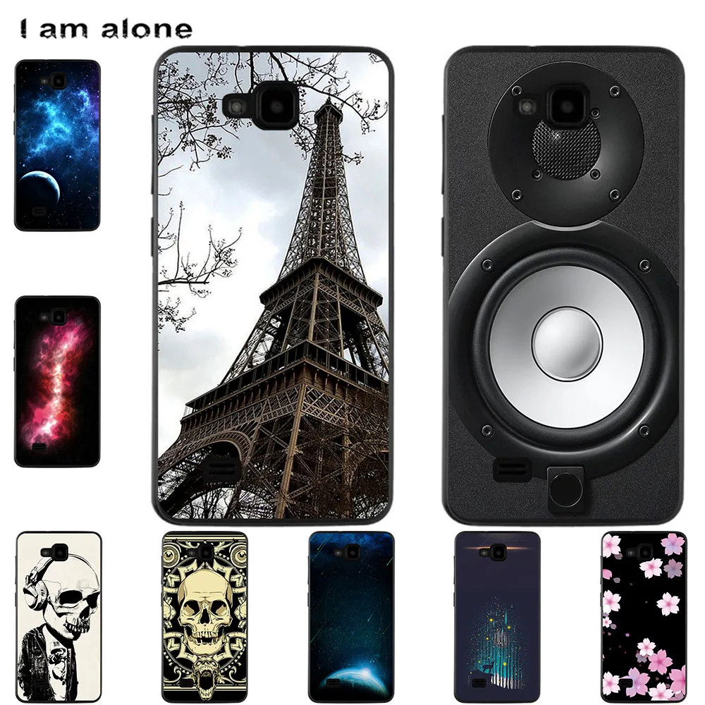 

I am alone Phone Case For ZTE Blade AF3 G Lux Z10 (A512) Soft TPU Mobile Cute Fashion Cartoon Printed Bag