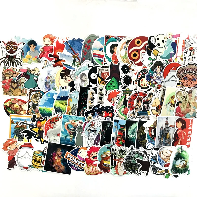 100 шт. водонепроницаемые наклейки на ноутбук мотоцикл чемодан сноуборд