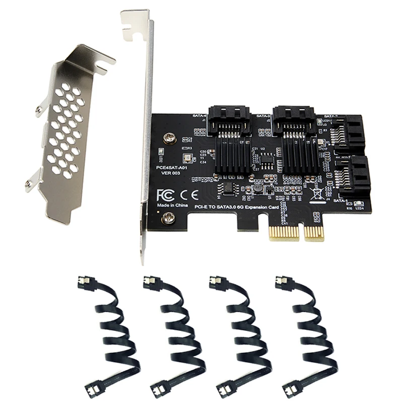 

PCI e PCIE к SATA карта PCI-E адаптер PCI Express к SATA3.0 конвертер 4-портовый SATA III 6G контроллер расширения карты адаптер IPFS