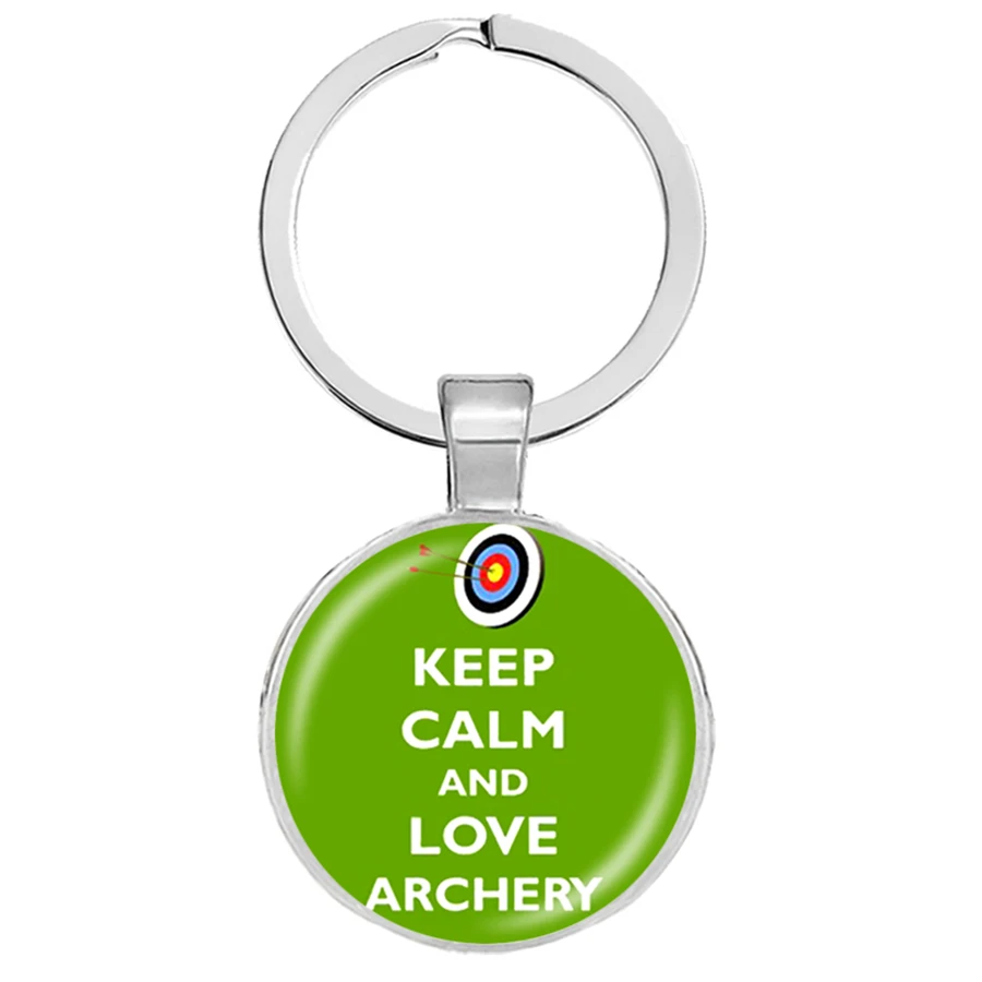 I Love Archery Keychains Simple Trendy Men Women Sports Lover Peace Pendants Keyrings Jewelry Llaveros | Украшения и аксессуары