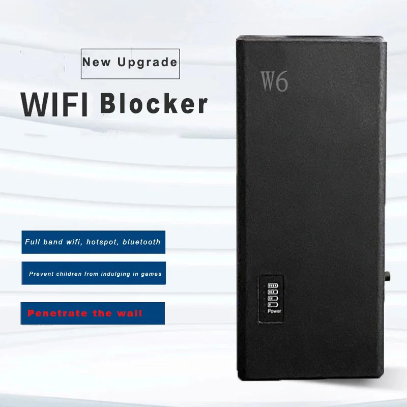 

Full Frequency WIFI Blocker Bluetooth Shield Internet Singal 2.4G+5.2G+5.8G Wireless Jammer Wi-Fi Breaker W6 Penetrate The Wall