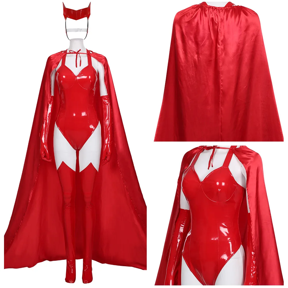 Костюм для косплея WandaVision2020 Сексуальная Wanda Maximoff Scarlet Witch Uniform | Тематическая