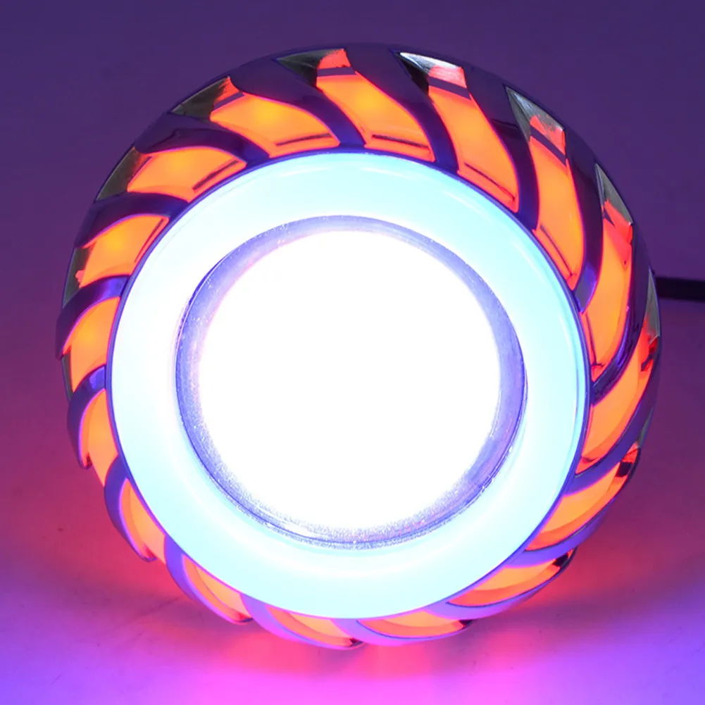 

Dual Halo Motorcycle 12V-85V Projector Hi/Lo Beam LED Angel Devil Eyes Head