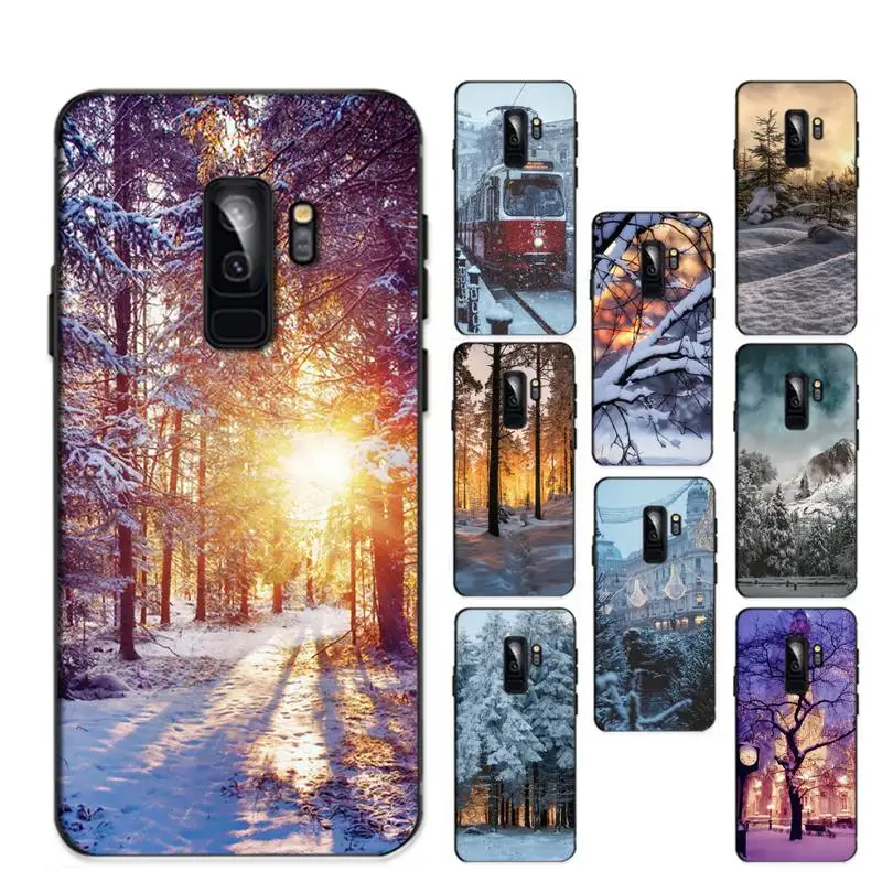 

Landscape Winter Light Sno Phone Case For Samsung Galaxy S20lite S21 S21ULTRA s20 s20plus for samsungS21plus 20UlTRA capa