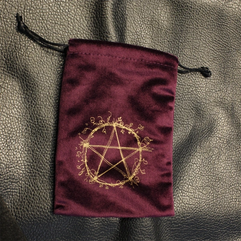 

Tar-ots Pad Rubber Pad Astrolabe Witch Divination Pendulum Divination Tablecloth Props For Board Game Velvet Bag 87HF