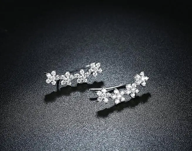 YKD11 Fashionable Elegant S925 Silver Zircon Ear Buttons Hot Selling Earrings | Украшения и аксессуары