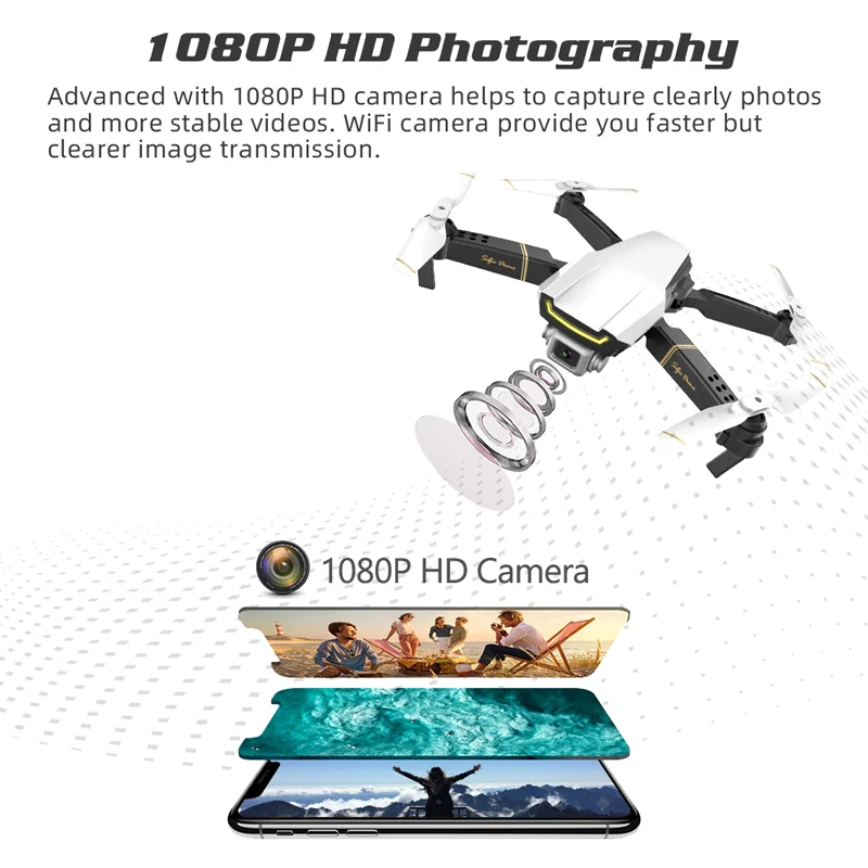 Global Drone GW89 FPV Дрон с 1080P HD WiFi камерой складной RC Мини Квадрокоптер вертолет Дрон игрушки VS VISUO XS809HW E58 E520