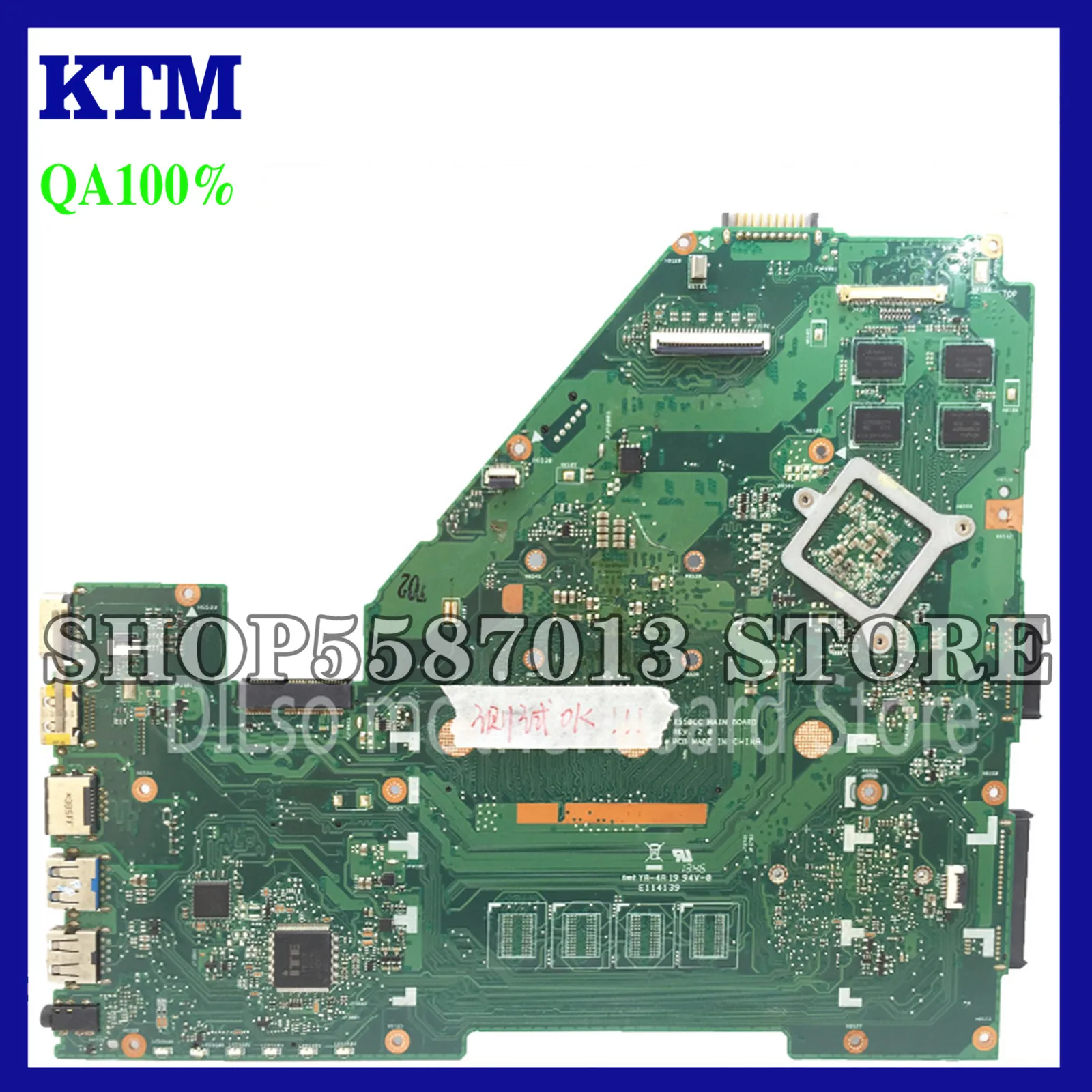 

KEFU X550CC Motherboard For ASUS X550CC R510C R510CC X550CL Laptop Motherboard 1007U/2117u original Motherboard