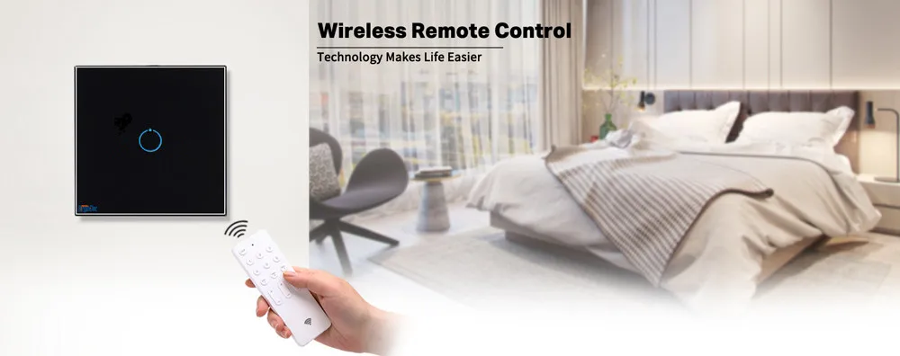 ЕС/Великобритания 1 банда 2way беспроводной дистанционный светильник, белая стеклянная панель, AC110-240V, 1/2 банды настенный выключатель горячая распродажа