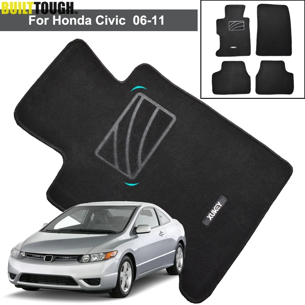 4 шт. для Honda Civic MK8 2006 2011 LHD пользовательские автомобильные коврики ковровое