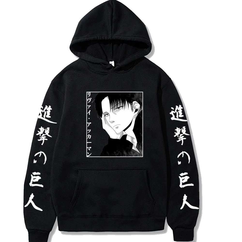 

100%COTTON Children Attack on Titan Hoodie Levi Ackerman Pullover Long Sleeve Spring Fall Clothes Streetwear Attack on Titan