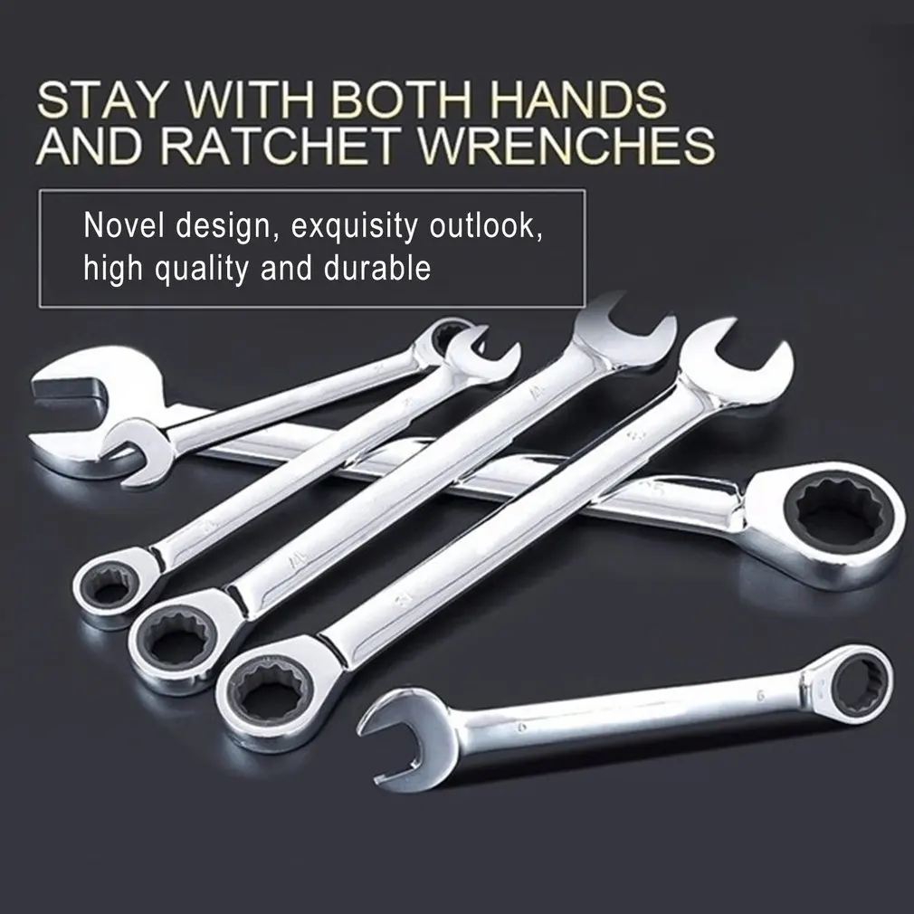 

10pcs Combination Mini Wrench Set Screwdriver Kit Repair Spanner Repair Tool Reversible Ratchet Electronic Hardware End Metric