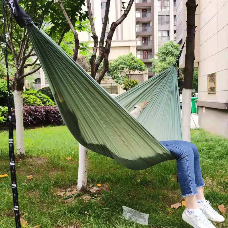 

Outdoor Camping Hammock Hanging-Chair Double-Parachute Nylon Cloth