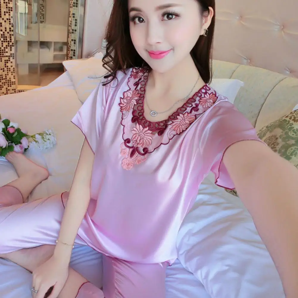 Женские пижамные комплекты BellyLady Тонкие штаны топы с короткими рукавами костюм