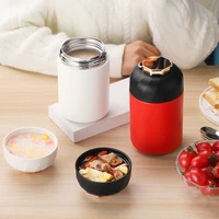 600ml soup cup thermos lunch box stainless steel portable food container heat preservation bottle with spoon food thermos
