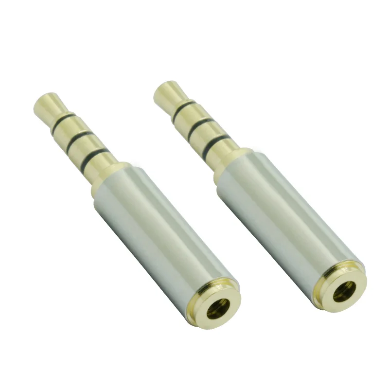 Адаптер Aduio для наушников штекер переходник 3 5 мм 2 4 полюсный соединитель TRRS 100