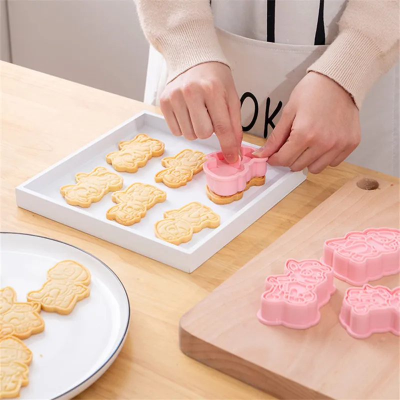 6 шт./компл. лай собак пластиковый Плунжер для сахарной мастики набор печенья