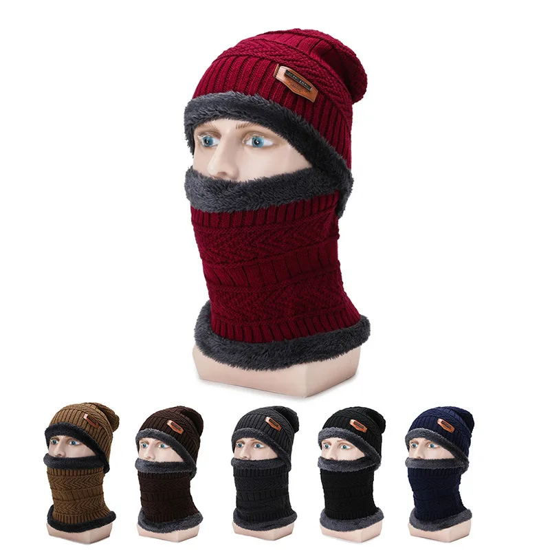 

2022 new fashion men’s and women’s knitted hats, warm stripes autumn and winter hat, bicycle windbreaker scarf adult hat