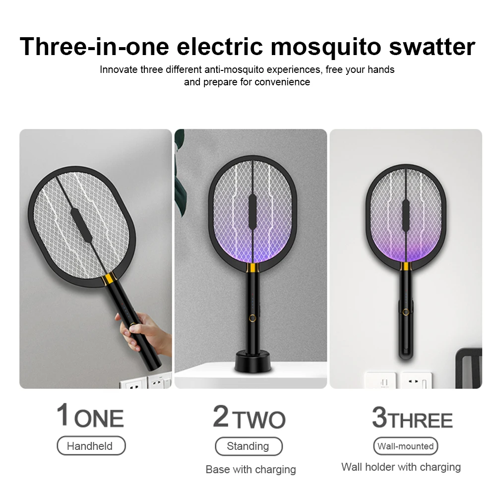 Matamosquitos el&eacute;ctrico, repelente de plagas, Zapper, carga USB, pr&aacute;ctico-4