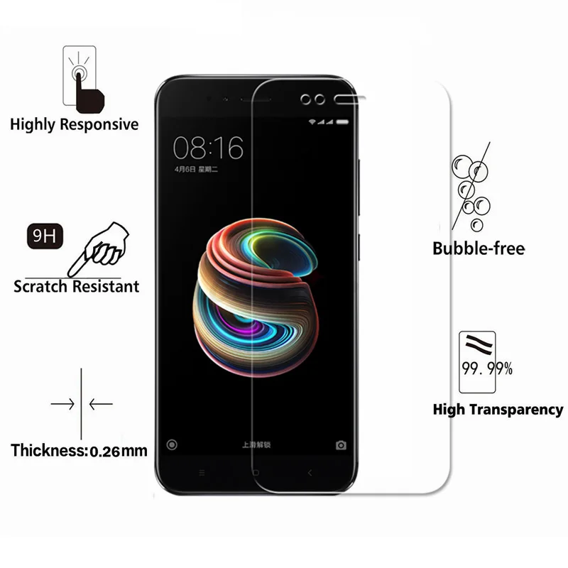 Onenine 4D Защитная пленка для экрана с резьбой Xiaomi Mi 5X Mi5X Закаленное стекло полным