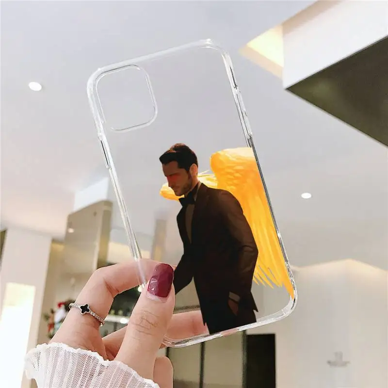 

American TV Degenerate angel Lucifer Phone Case Transparent Clear for iPhone 11 12 mini pro XS MAX 8 7 6 6S Plus X 5S SE XR 2020